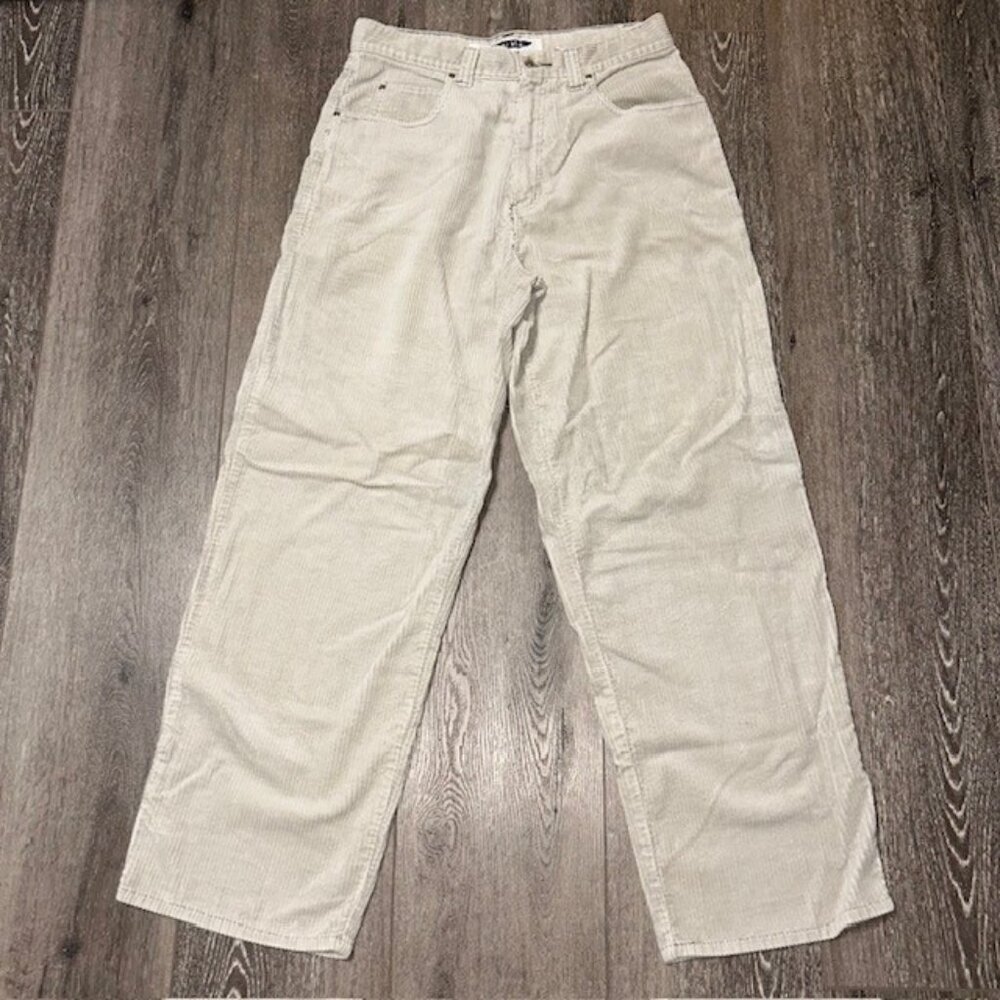 VTG Anchor Blue Pants Men's 34X32 Gray Beyond Baggy Corduroy Y2K 90s Skate